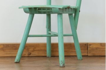 アンティーク家具　フランスアンティーク かわいいペイントキッズチェア(チャイルドチェア、椅子、イス、こども)