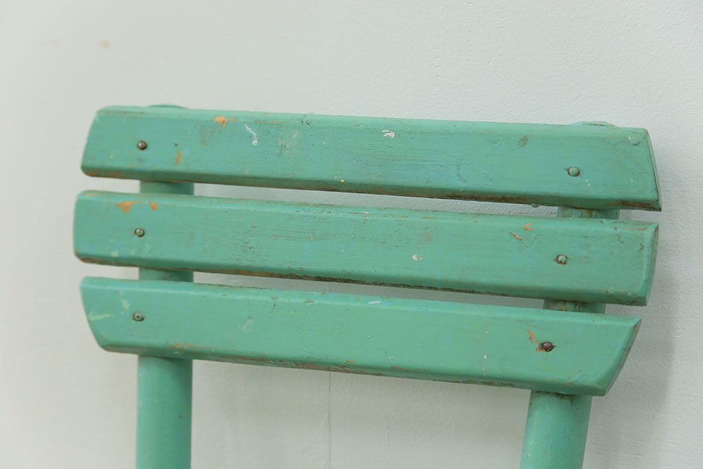 アンティーク家具　フランスアンティーク かわいいペイントキッズチェア(チャイルドチェア、椅子、イス、こども)