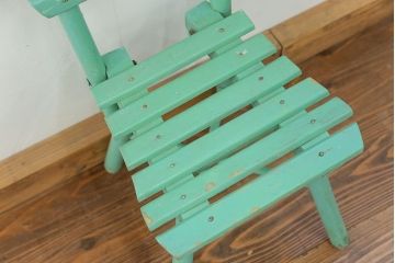 アンティーク家具　フランスアンティーク かわいいペイントキッズチェア(チャイルドチェア、椅子、イス、こども)