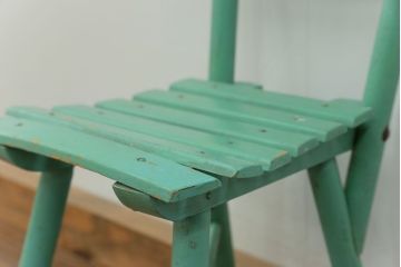 アンティーク家具　フランスアンティーク かわいいペイントキッズチェア(チャイルドチェア、椅子、イス、こども)