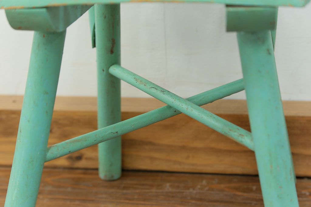アンティーク家具　フランスアンティーク かわいいペイントキッズチェア(チャイルドチェア、椅子、イス、こども)