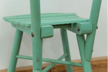 アンティーク家具　フランスアンティーク かわいいペイントキッズチェア(チャイルドチェア、椅子、イス、こども)