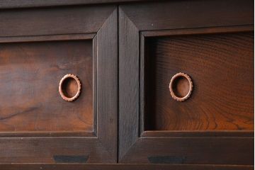 アンティーク家具　古民具・骨董 上手造りの美しい五尺水屋箪笥(昇り引き出し付き)(食器棚、収納棚)