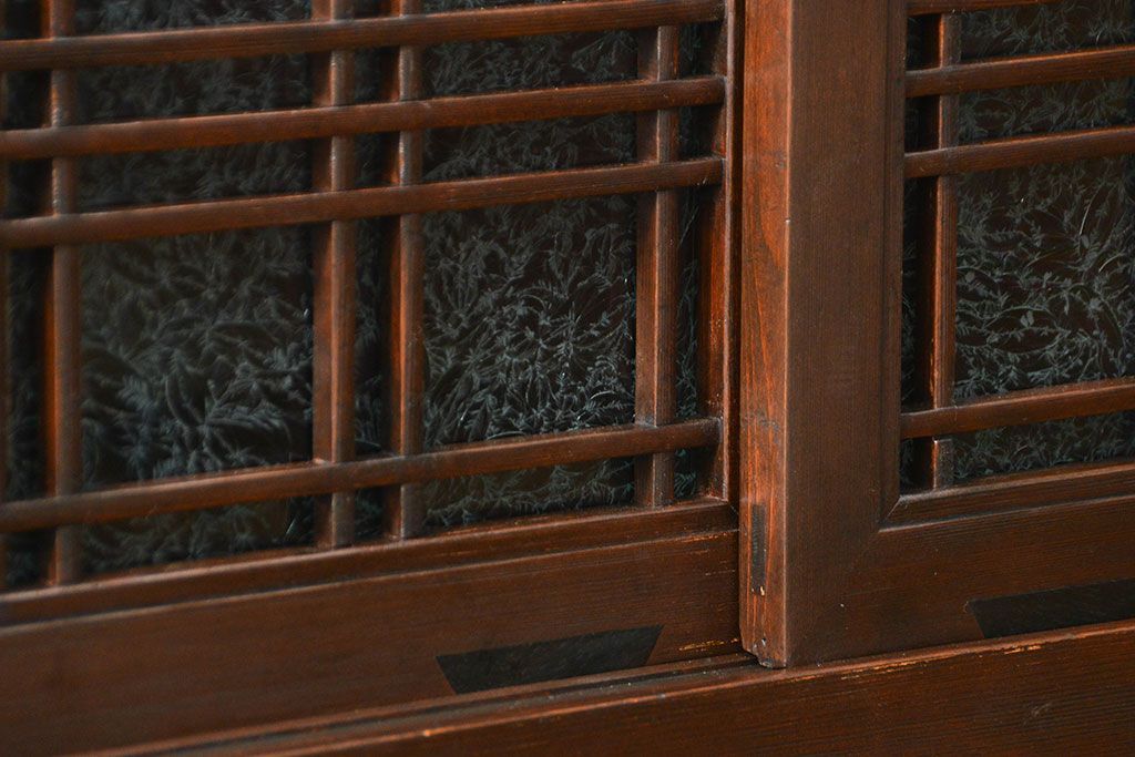 アンティーク家具　古民具・骨董 上手造りの美しい五尺水屋箪笥(昇り引き出し付き)(食器棚、収納棚)