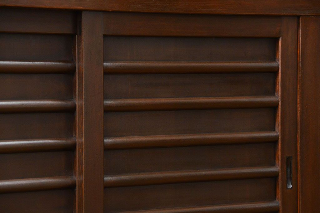 アンティーク家具　古民具・骨董 上手造りの美しい五尺水屋箪笥(昇り引き出し付き)(食器棚、収納棚)