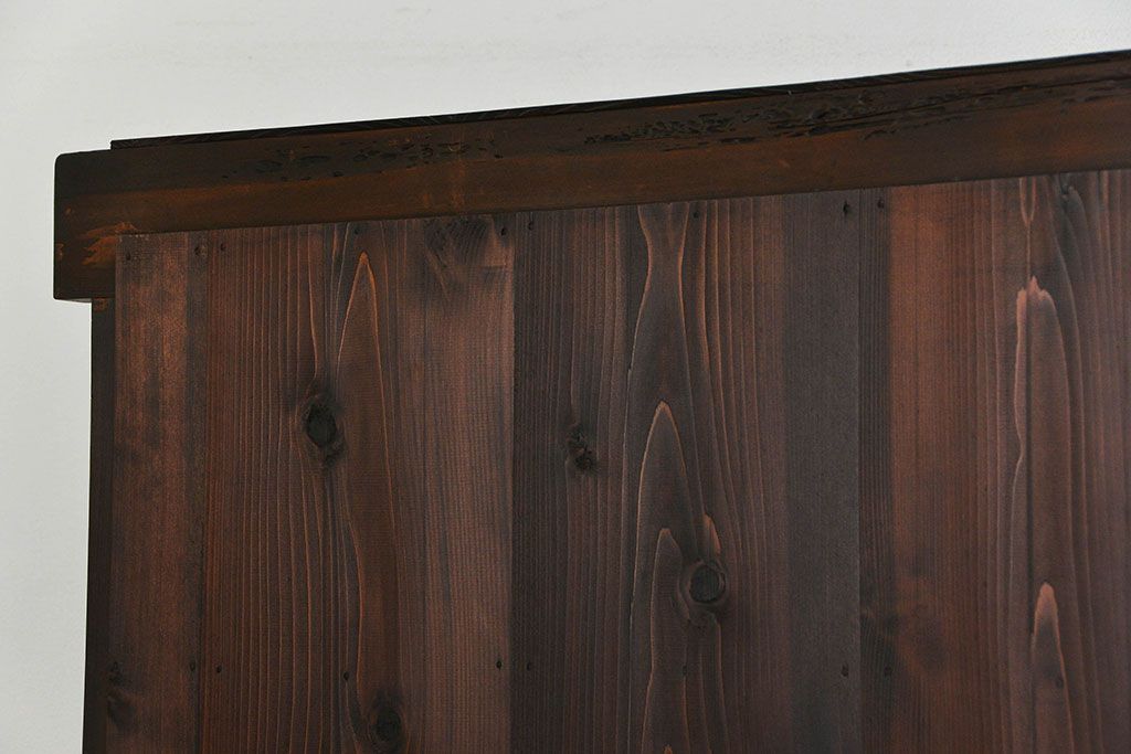 アンティーク家具　古民具・骨董 上手造りの美しい五尺水屋箪笥(昇り引き出し付き)(食器棚、収納棚)