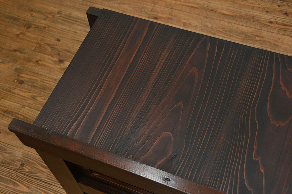 アンティーク家具　古民具・骨董 上手造りの美しい五尺水屋箪笥(昇り引き出し付き)(食器棚、収納棚)