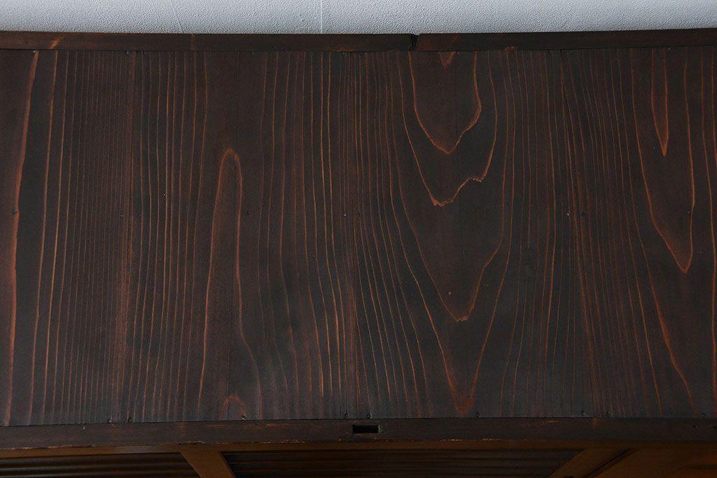 アンティーク家具　古民具・骨董 上手造りの美しい五尺水屋箪笥(昇り引き出し付き)(食器棚、収納棚)