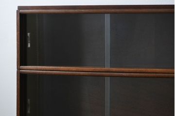 アンティーク家具　イギリスアンティーク シンプルなデザインのオーク材 スタッキングブックケース(1)(ガラスケース、本箱、収納棚)