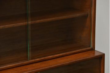 アンティーク家具　イギリスアンティーク シンプルなデザインのオーク材 スタッキングブックケース(1)(ガラスケース、本箱、収納棚)