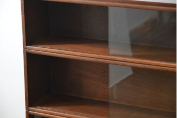 アンティーク家具　イギリスアンティーク シンプルなデザインのオーク材 スタッキングブックケース(1)(ガラスケース、本箱、収納棚)