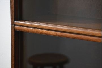 アンティーク家具　イギリスアンティーク シンプルなデザインのオーク材 スタッキングブックケース(2)(ガラスケース、本箱、収納棚)