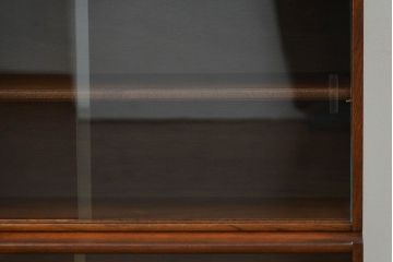アンティーク家具　イギリスアンティーク シンプルなデザインのオーク材 スタッキングブックケース(2)(ガラスケース、本箱、収納棚)