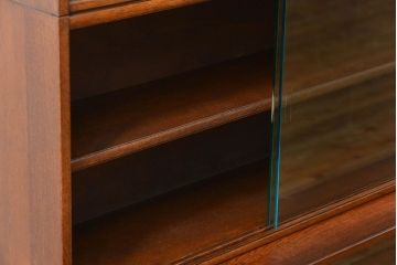 アンティーク家具　イギリスアンティーク シンプルなデザインのオーク材 スタッキングブックケース(2)(ガラスケース、本箱、収納棚)