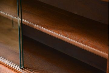 アンティーク家具　イギリスアンティーク シンプルなデザインのオーク材 スタッキングブックケース(2)(ガラスケース、本箱、収納棚)
