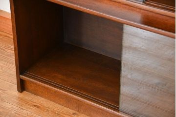 アンティーク家具　イギリスアンティーク シンプルなデザインのオーク材 スタッキングブックケース(2)(ガラスケース、本箱、収納棚)