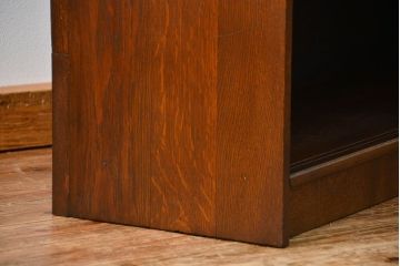 アンティーク家具　イギリスアンティーク シンプルなデザインのオーク材 スタッキングブックケース(2)(ガラスケース、本箱、収納棚)