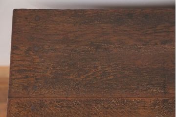 アンティーク家具　アンティーク 古いナラ材の小さな作業台(テーブル、机)