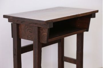 アンティーク家具　アンティーク 古いナラ材の小さな作業台(テーブル、机)