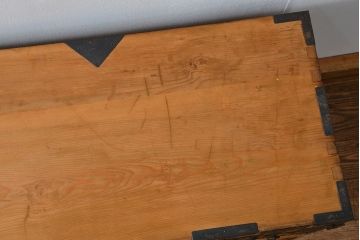 アンティーク家具　古民具・骨董 五丁引き!前面桐材の角手松本衣装箪笥(時代箪笥、桐箪笥、桐たんす)