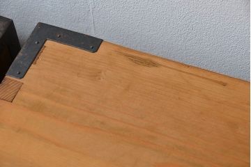 アンティーク家具　古民具・骨董 五丁引き!前面桐材の角手松本衣装箪笥(時代箪笥、桐箪笥、桐たんす)