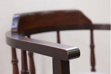 アンティーク家具　アンティーク 古いナラ材の上質な回転椅子(回転椅子、ドクターチェア)