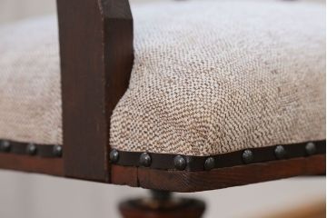 アンティーク家具　アンティーク 古いナラ材の上質な回転椅子(回転椅子、ドクターチェア)