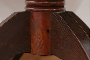 アンティーク家具　アンティーク 古いナラ材の上質な回転椅子(回転椅子、ドクターチェア)