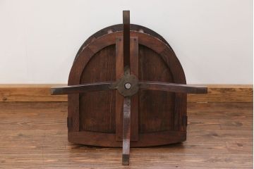 アンティーク家具　アンティーク 古いナラ材の上質な回転椅子(回転椅子、ドクターチェア)