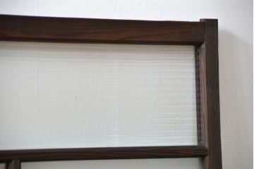 アンティーク 古い木の変り型ガラス窓　2枚セット　(ガラス戸、引き戸)