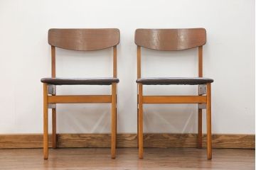 北欧家具 シンプルなデザイン　北欧ビンテージチェア2脚セット(1)(ミッドセンチュリー、椅子、イス)