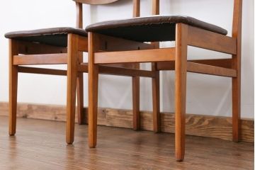 北欧家具 シンプルなデザイン　北欧ビンテージチェア2脚セット(1)(ミッドセンチュリー、椅子、イス)
