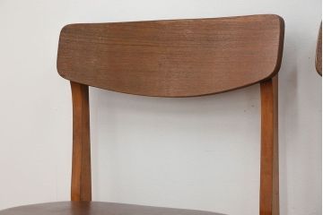 北欧家具 シンプルなデザイン　北欧ビンテージチェア2脚セット(1)(ミッドセンチュリー、椅子、イス)
