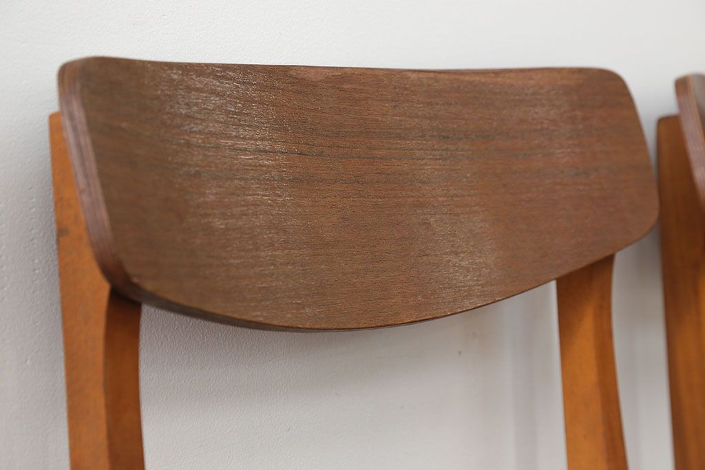 北欧家具 シンプルなデザイン　北欧ビンテージチェア2脚セット(1)(ミッドセンチュリー、椅子、イス)