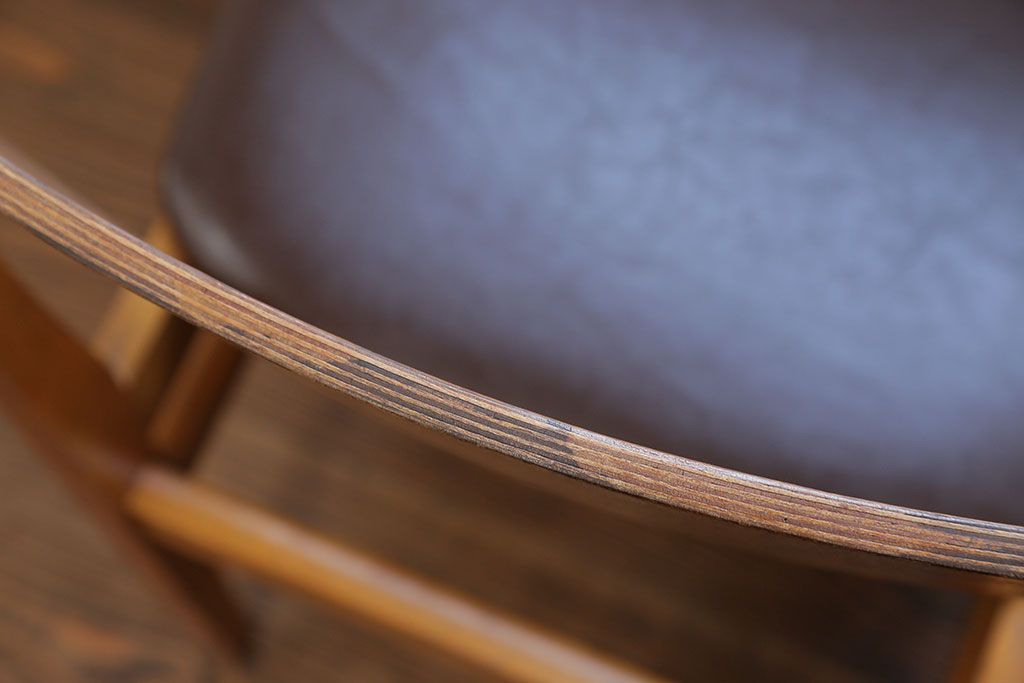 北欧家具 シンプルなデザイン　北欧ビンテージチェア2脚セット(1)(ミッドセンチュリー、椅子、イス)