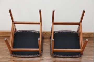 北欧家具 シンプルなデザイン　北欧ビンテージチェア2脚セット(1)(ミッドセンチュリー、椅子、イス)