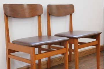 北欧家具 シンプルなデザイン　北欧ビンテージチェア2脚セット(2)(ミッドセンチュリー、椅子、イス)