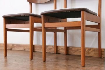 北欧家具 シンプルなデザイン　北欧ビンテージチェア2脚セット(2)(ミッドセンチュリー、椅子、イス)