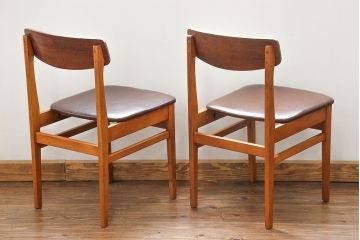 北欧家具 シンプルなデザイン　北欧ビンテージチェア2脚セット(2)(ミッドセンチュリー、椅子、イス)