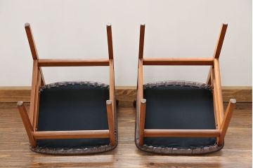 北欧家具 シンプルなデザイン　北欧ビンテージチェア2脚セット(2)(ミッドセンチュリー、椅子、イス)