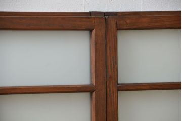 昭和レトロ　シンプルなすりガラス窓3枚セット(ガラス戸・引き戸)