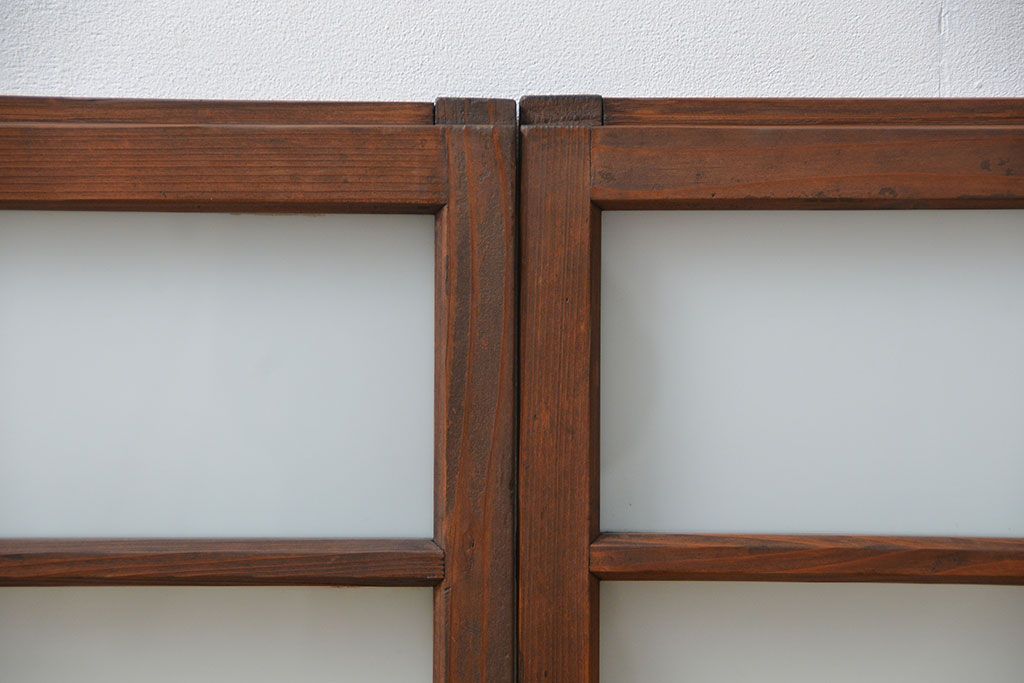 【昭和レトロ】木製窓　レトロ　木扉　スリガラス　小窓　アンティーク 昭和レトロ】木製窓 レトロ 木扉 スリガラス 小窓 アンティーク