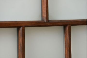 昭和レトロ　シンプルなすりガラス窓3枚セット(ガラス戸・引き戸)