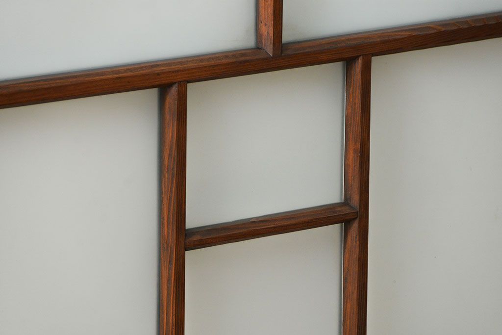 昭和レトロ　シンプルなすりガラス窓3枚セット(ガラス戸・引き戸)