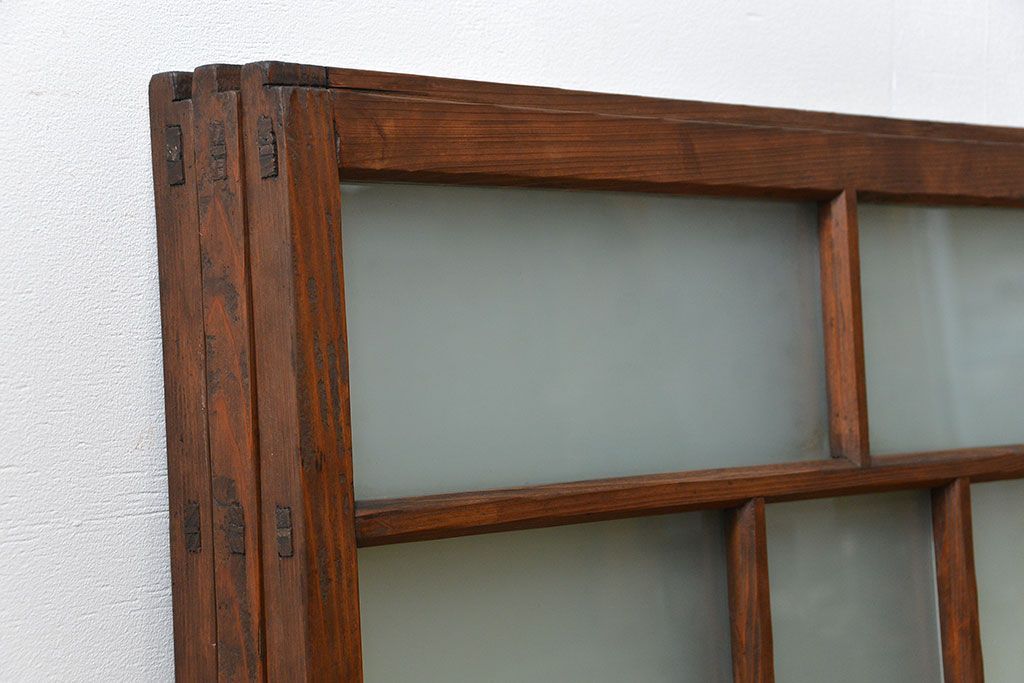 昭和レトロ　シンプルなすりガラス窓3枚セット(ガラス戸・引き戸)