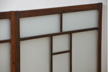 昭和レトロ　シンプルなすりガラス窓3枚セット(ガラス戸・引き戸)