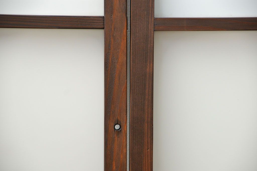 昭和レトロ　シンプルなすりガラス窓3枚セット(ガラス戸・引き戸)