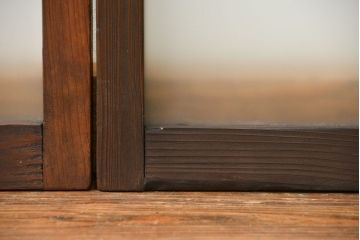 昭和レトロ　シンプルなすりガラス窓3枚セット(ガラス戸・引き戸)