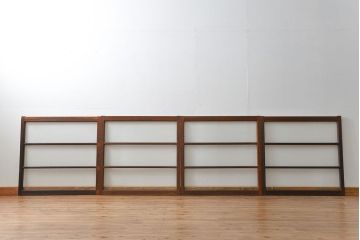 昭和レトロ シンプルなモールガラス引き戸4枚(窓ガラス・建具・ガラス戸)