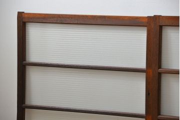 昭和レトロ シンプルなモールガラス引き戸4枚(窓ガラス・建具・ガラス戸)